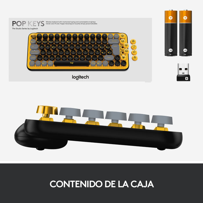 EAN 5099206101272 - Logitech 920-010728 teclado Universal RF Wireless + Bluetooth QWERTY Español Negro, Gris, Amarillo imagen 13