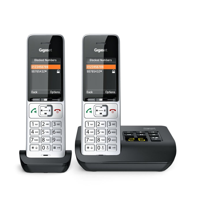 EAN 4250366866642 - Gigaset COMFORT 500A duo Teléfono DECT/analógico Identificador de llamadas Negro, Plata imagen 8