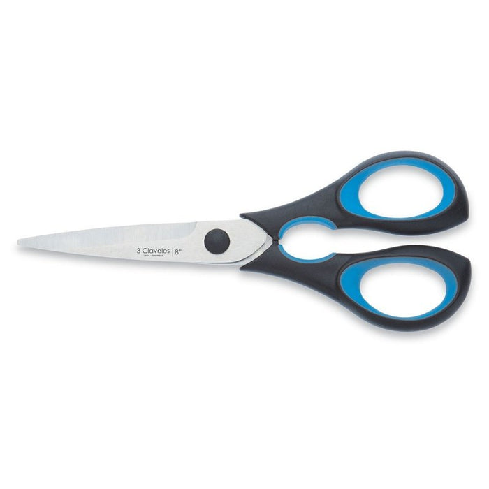 EAN 8410990004421 - 3 Claveles Ergo tijera de cocina 200 mm Negro, Azul, Acero inoxidable Universal imagen 1