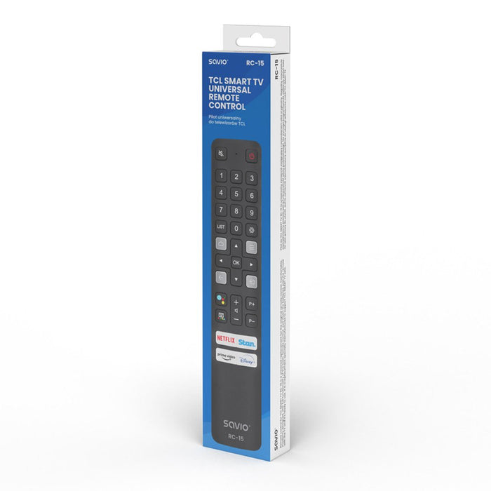 EAN 5901986048008 - Savio RC-15 universal remote control/replacement for TCL SMART TV mando a distancia IR inalámbrico Botone imagen 3