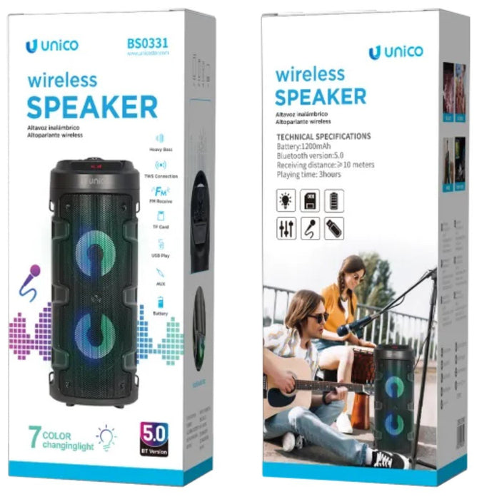 EAN 8435719603310 - UNICO BS0331 altavoz portátil o de fiesta Altavoz portátil estéreo Negro 20 W imagen 2