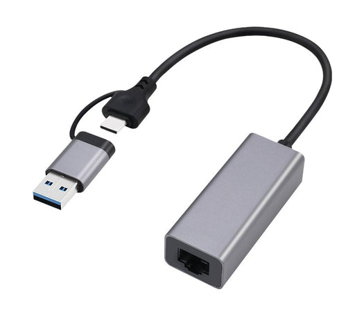 EAN 8716309128186 - Gembird A-USB3AC-LAN-01 USB 3.1 + type-C Gigabit network adapter space grey imagen 1