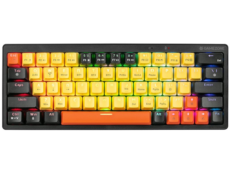 EAN 5907512871898 - Tracer EVO2 teclado Juego USB + RF Wireless + Bluetooth QWERTY Inglés Negro, Naranja, Amarillo imagen 1