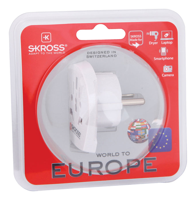 EAN 5711045764325 - Skross World to Europe adaptador de enchufe eléctrico Tipo F Universal Blanco imagen 8