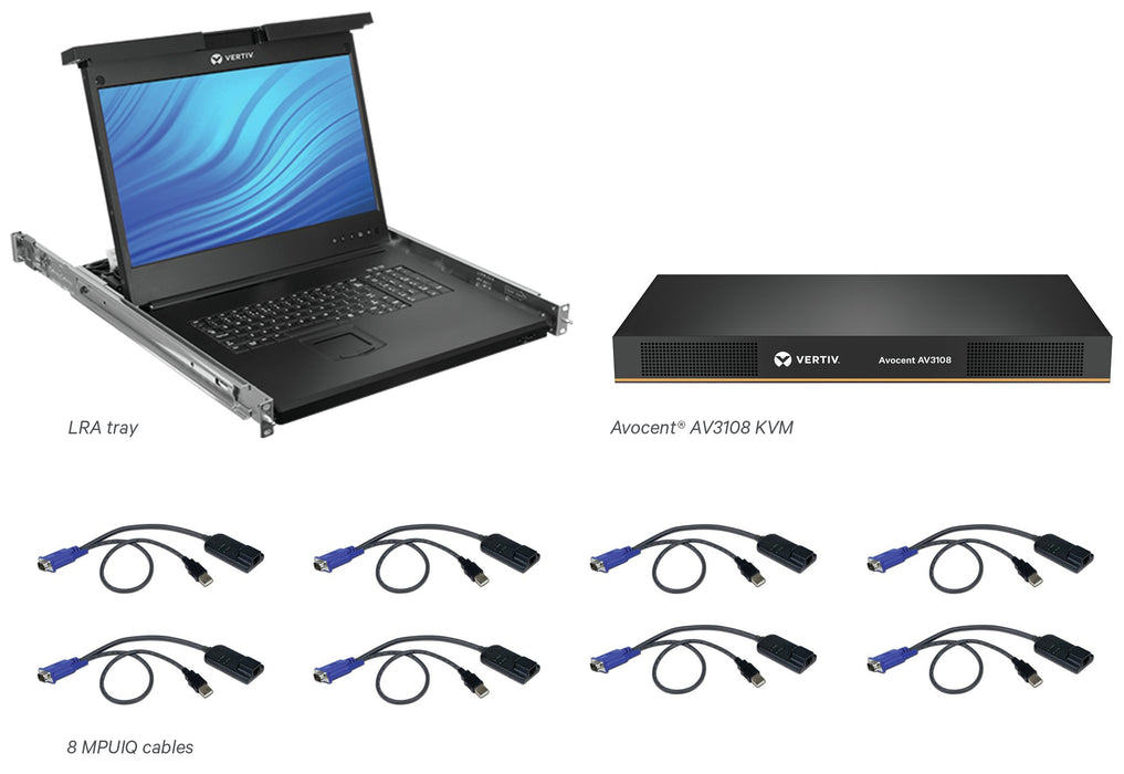 EAN 636430084299 - Vertiv Avocent LRA185KMM8D-001 consola de rack 48,3 cm (19") 1366 x 768 Pixeles Plástico, Acero Negro 1U imagen 1