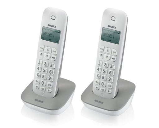 EAN 8015908738124 - Brondi Gala Twin Teléfono DECT Identificador de llamadas Gris, Blanco imagen 2