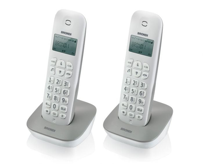 EAN 8015908738124 - Brondi Gala Twin Teléfono DECT Identificador de llamadas Gris, Blanco imagen 2