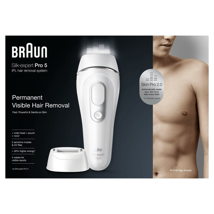 EAN 4210201412830 - Braun Silk-expert Pro Silk·expert Pro 5 PL5145 Luz pulsada intensa (IPL) Plata, Blanco imagen 4