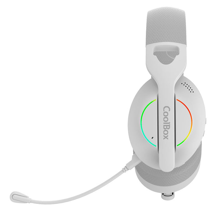 EAN 8436624420115 - CoolBox WB01 RGB Auriculares Inalámbrico y alámbrico Diadema Juego USB Tipo C Bluetooth Blanco imagen 2