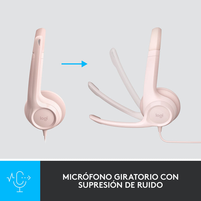 EAN 5099206107298 - Logitech 981-001281 auricular y casco Auriculares Alámbrico Diadema Oficina/Centro de llamadas USB tipo A imagen 8