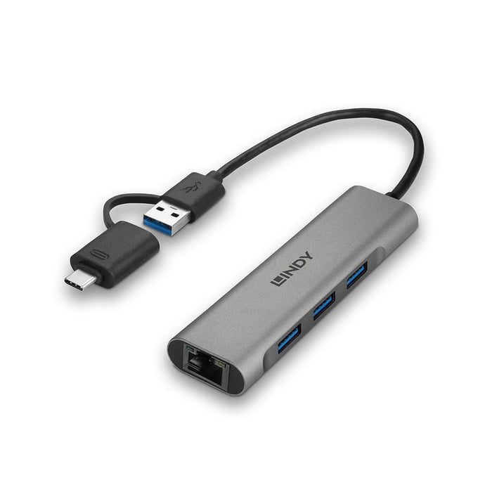 EAN 4002888433792 - Lindy 43379 hub de interfaz USB 3.2 Gen 1 (3.1 Gen 1) Type-A + Type-C 5000 Mbit/s Gris imagen 5