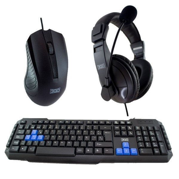 EAN 8436531559885 - 3GO COMBODRILEH2 teclado Ratón incluido Juego USB QWERTY Negro imagen 1