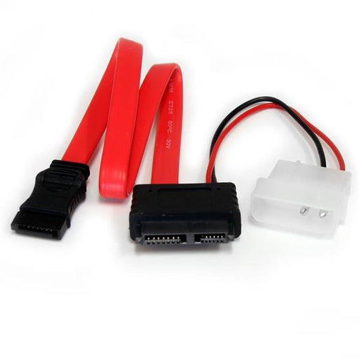 EAN 0065030843294 - StarTech.com SLSATAF12 cable de SATA 0,304 m SATA 13-pin SATA 7-pin + Molex (4-pin) Rojo imagen 1