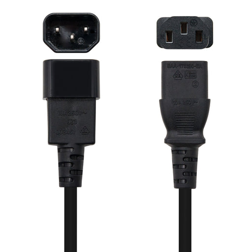 EAN 8433281008779 - Nanocable 10.22.0203 cable de transmisión 3 m C14 acoplador C13 acoplador imagen 2