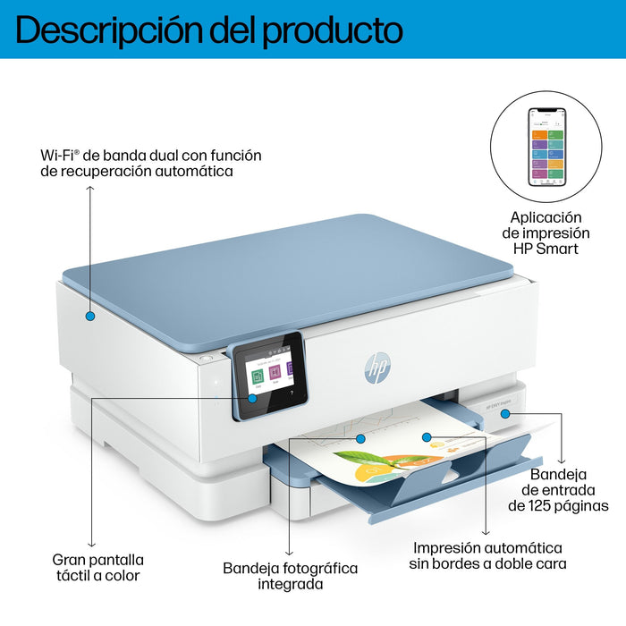 EAN 0195908882527 - HP ENVY Inspire 7221e All-in-One Printer Inyección de tinta térmica A4 4800 x 1200 DPI 15 ppm Wifi imagen 5