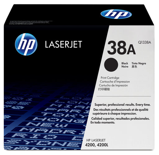 EAN 0808736185417 - HP 38A Black Original LaserJet Toner Cartridge cartucho de tóner 1 pieza(s) Negro imagen 1