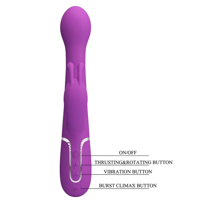 Pretty Love - Dejon Vibrador Rabbit Multifunción 3 En 1 Morado