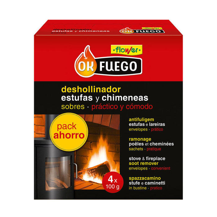 Deshollinador En Sobres Para Estufas Y Chimeneas 4 Uds X 100 G