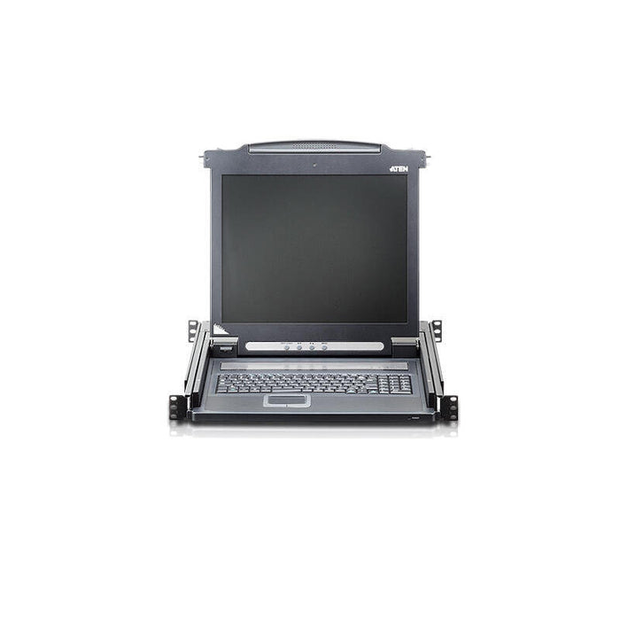Desprecintado - Kvm Aten Cl1000m, Consola Lcd Slideaway De 17", Con Teclado Con Iluminación Led (De), Para Armario Rack De 19" (Ps/2-Usb, Vga)