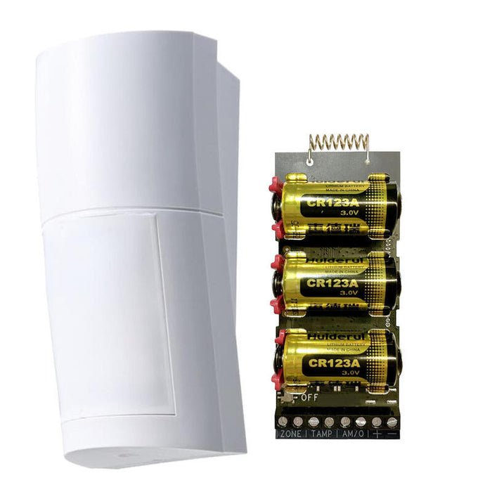 Detector Pir Doble Tecnología Para Exterior Antimascotas Optex + Transmisor Vía Radio Axpro Hikvision