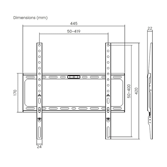 EAN 8435739903544 - AISENS WT75F-389 soporte para TV 190,5 cm (75") imagen 7