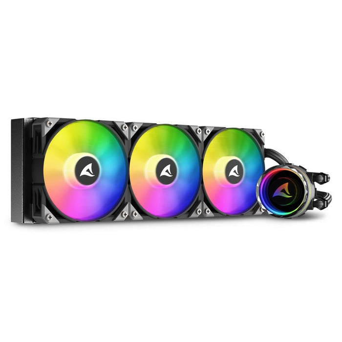 EAN 4044951038015 - Sharkoon S90 RGB Carcasa del ordenador, Procesador Sistema de refrigeración líquida todo en uno 12 cm Neg imagen 1