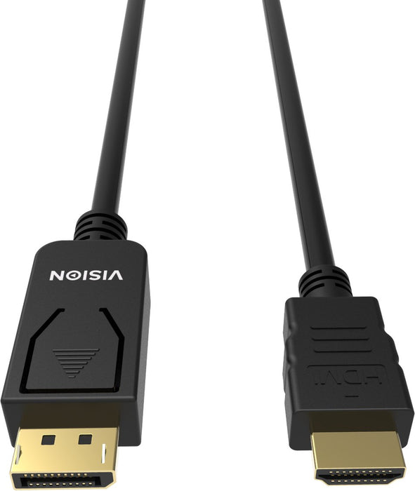 EAN 4911607000002 - Vision TC 1MDPHDMI/BL adaptador de cable de vídeo 1 m DisplayPort HDMI tipo A (Estándar) Negro imagen 3