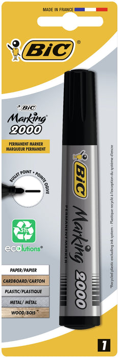EAN 3086122001092 - BIC Marking 2000 Ecolutions marcador 1 pieza(s) Punta redonda Negro imagen 1