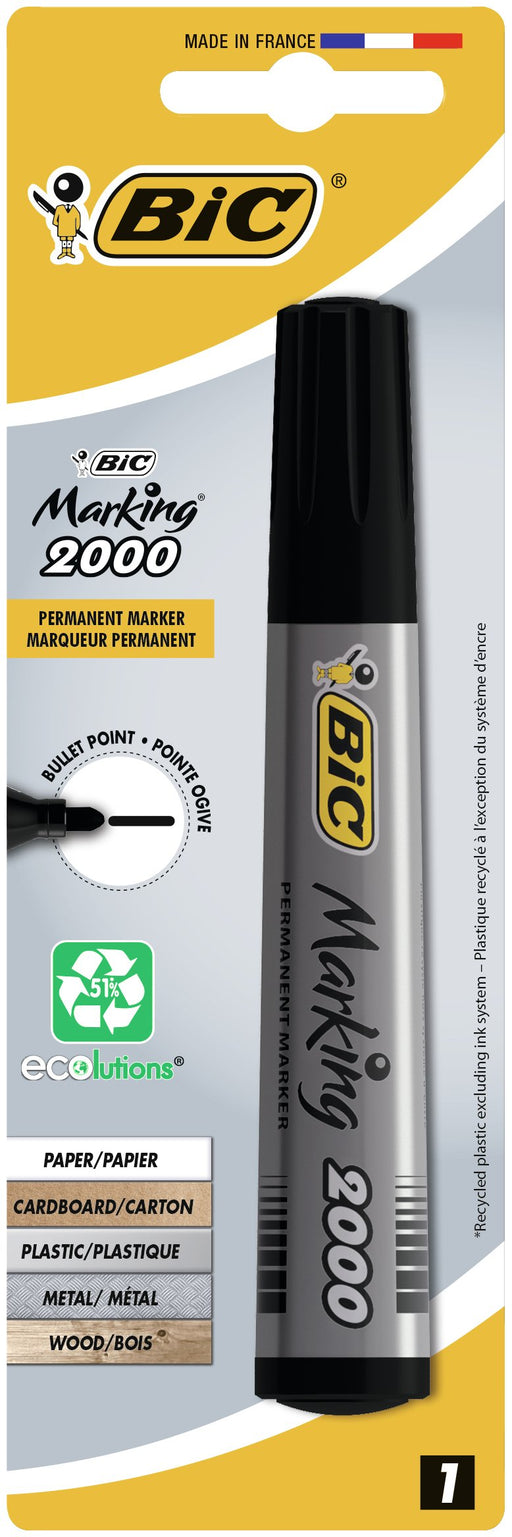 EAN 3086122001092 - BIC Marking 2000 Ecolutions marcador 1 pieza(s) Punta redonda Negro imagen 1