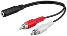 EAN 4040849500923 - Goobay 50092 cable de audio 0,2 m 3,5mm 2 x RCA Negro, Rojo, Blanco imagen 1