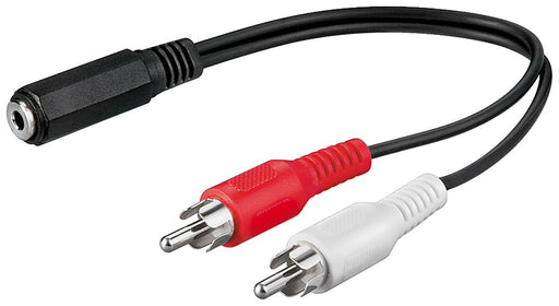 EAN 4040849500923 - Goobay 50092 cable de audio 0,2 m 3,5mm 2 x RCA Negro, Rojo, Blanco imagen 1