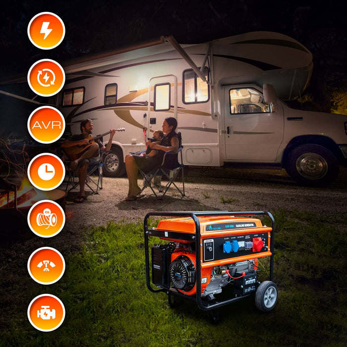 EAN 5905090330356 - Extralink EX.30356 motor-generador 5000 W 25 L Negro, Naranja imagen 7