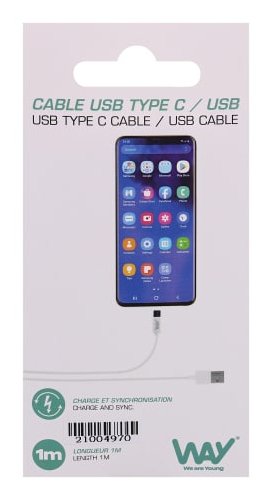 EAN 3303170097786 - T'nB WTCUSB1 cable USB 1 m USB C USB A Blanco imagen 4