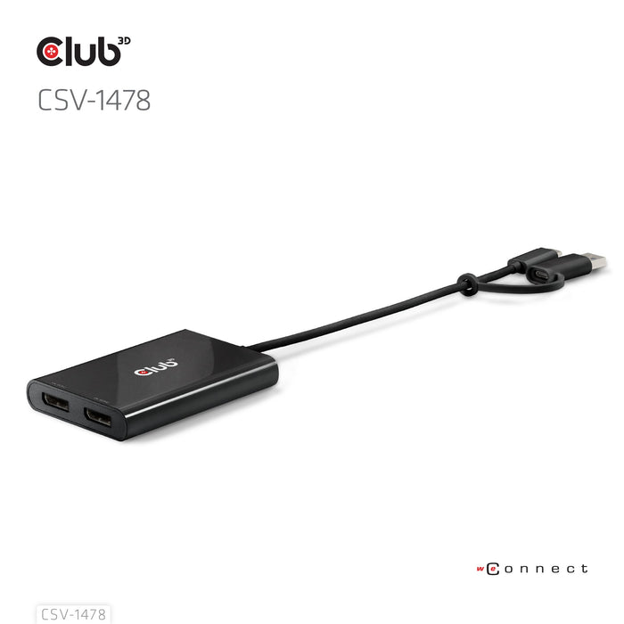 EAN 8719214472993 - CLUB3D CSV-1478 divisor de video USB Tipo C 2x DisplayPort imagen 11
