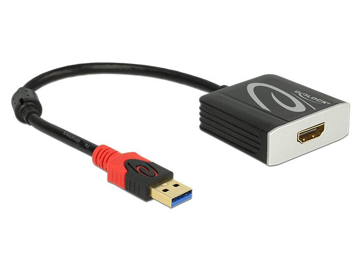 EAN 4043619627363 - DeLOCK 62736 adaptador de cable de vídeo 0,2 m USB tipo A HDMI Negro imagen 1