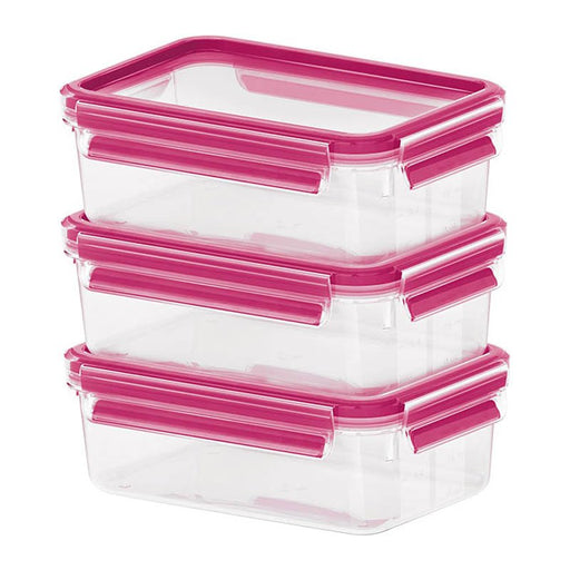 EAN 4009049403038 - EMSA 515582 recipiente de almacenar comida Rectangular Caja 0,55 L Rosa, Transparente 3 pieza(s) imagen 1