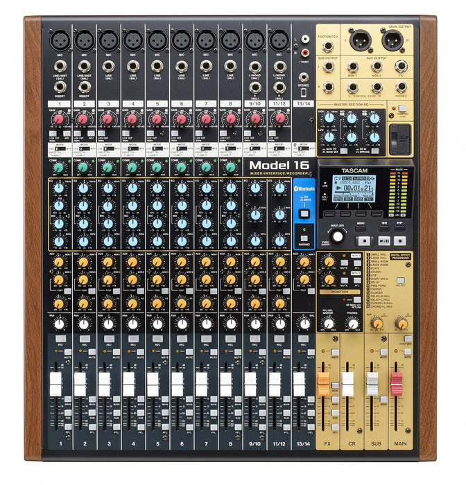 EAN 4907034131266 - Tascam MODEL 16 mezclador DJ 16 canales 20 - 30000 Hz Negro, Oro, Madera imagen 6