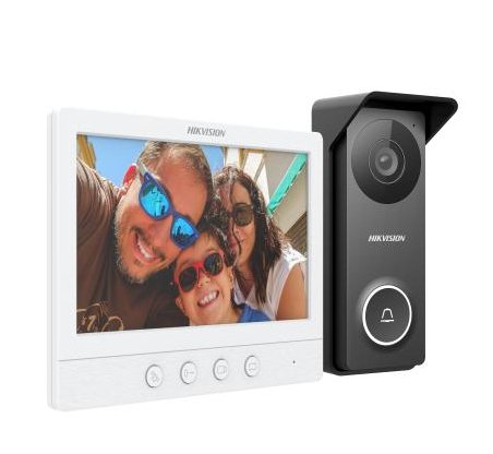 EAN 6942160477299 - Hikvision DS-KIS213 sistema de intercomunicación de video 17,8 cm (7") Gris, Blanco imagen 3