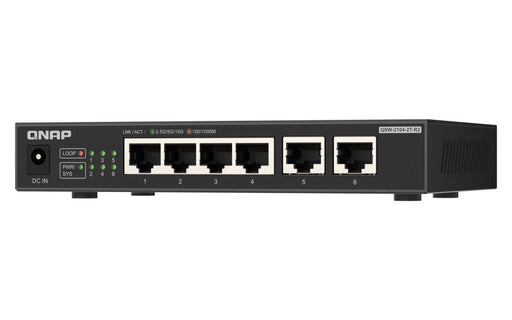 EAN 4711103085738 - QNAP QSW-2104-2T-R2 switch No administrado 10G Ethernet (100/1000/10000) Escritorio Negro imagen 2