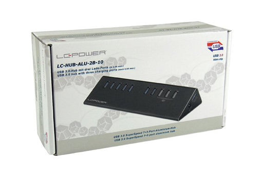 EAN 4260070125386 - LC-Power LC-HUB-ALU-2B-10 hub de interfaz USB 3.2 Gen 1 (3.1 Gen 1) Micro-B 5000 Mbit/s Negro imagen 2