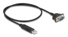 EAN 4043619664702 - DeLOCK 66470 cable de serie Negro 0,5 m USB tipo A RS-232 imagen 1