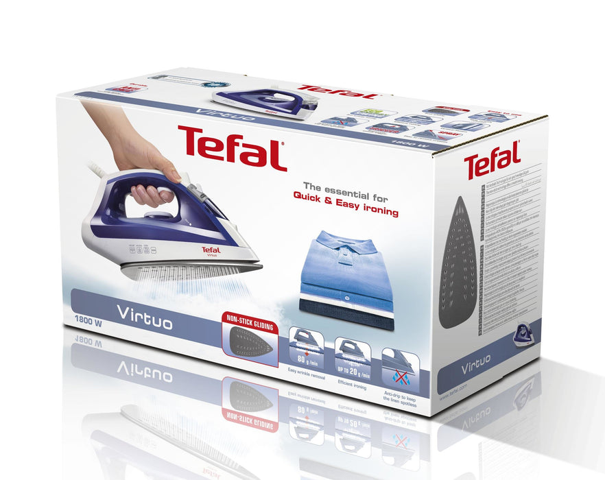 EAN 3121040065822 - Tefal Virtuo FV1711 Plancha a vapor Suela de Durilium 1800 W Violeta, Blanco imagen 6