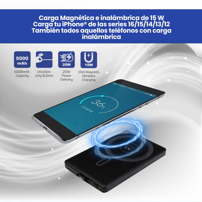 EAN 8052101434262 - Ewent EW1160 batería externa Polímero de litio Cargador inalámbrico Negro imagen 4