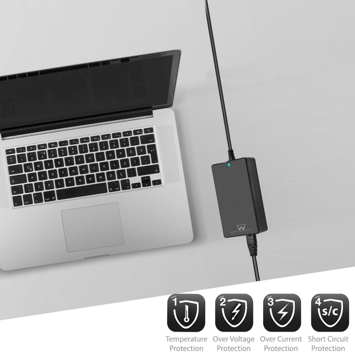 EAN 8032958188020 - Ewent EW3965 adaptador e inversor de corriente Interior 65 W Negro imagen 4