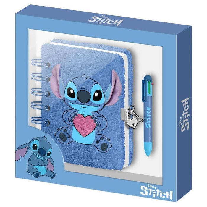 Diario Peluche + Boligrafo Stitch Disney