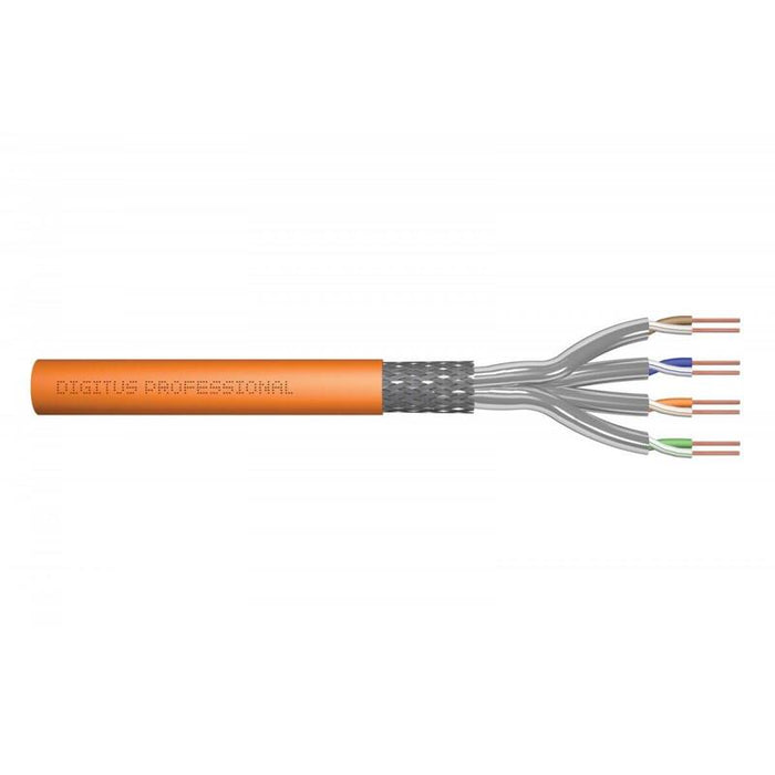 Digitus Installation Cable Cat.7 S Ftp Dca Solid Wire Awg 23 1 Lsoh 50m Orange Foiled