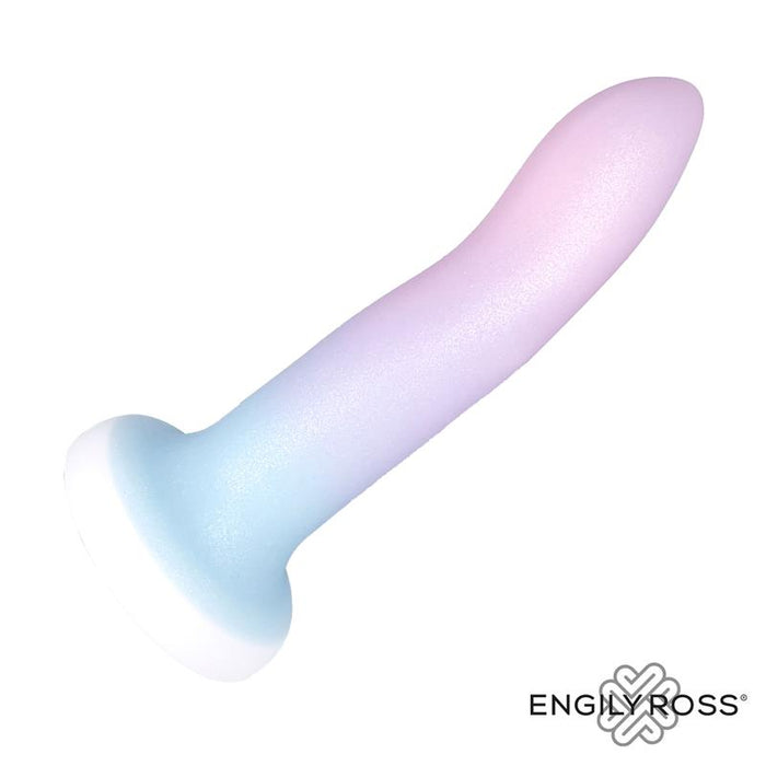 Dildo Silicona Líquida Color Degrado Con Ventosa 13.6 Cm