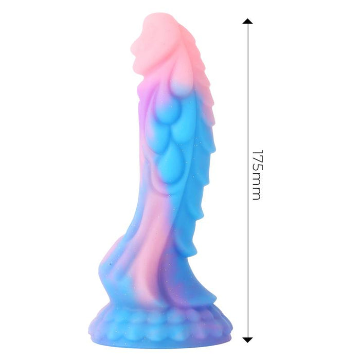 Dildo Dragón Brilla En La Oscuridad Silicona Líquida 18 Cm