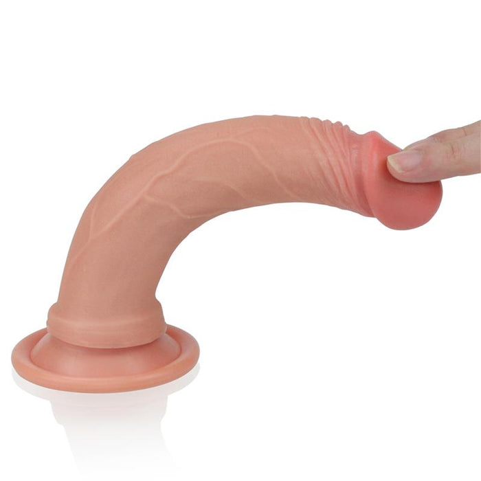 Dildo Nature 7 Silicona Líquida Marrón