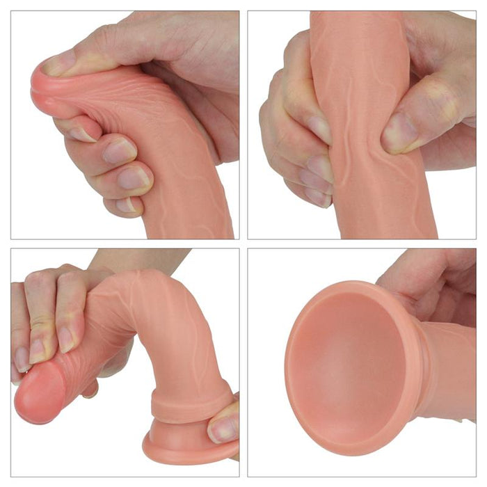 Dildo Nature 7 Silicona Líquida Marrón